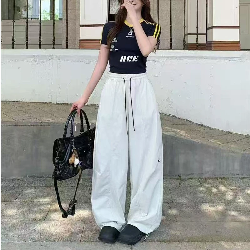 KK 2025夏季薄款刺绣时尚设计感百搭休闲伞兵裤-卡码拍小-80379