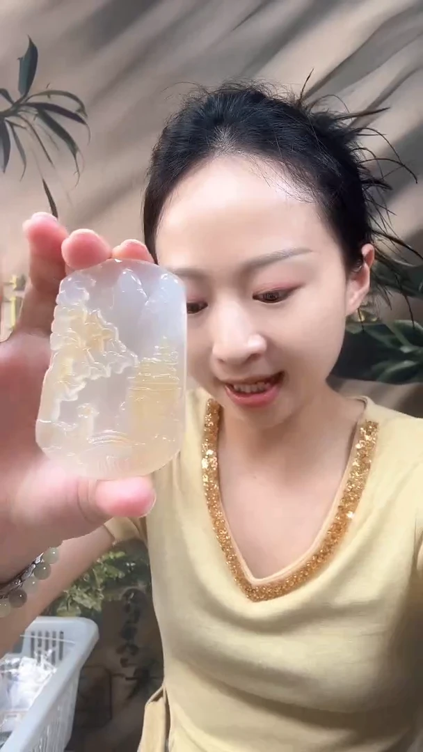 玛瑙/玉髓颈饰未镶嵌24/山水（多样性发货发一件）