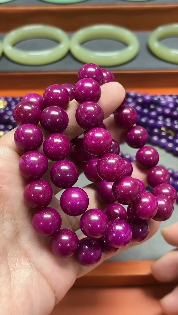 941号精品紫色圆珠手串