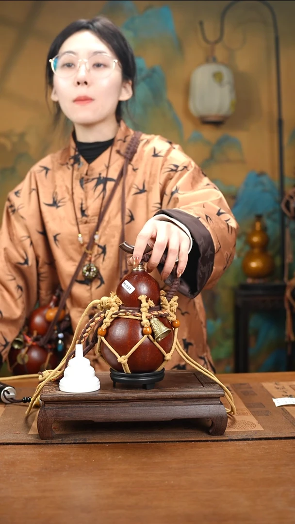 XL031网兜款大漆酒葫芦（现货现发）