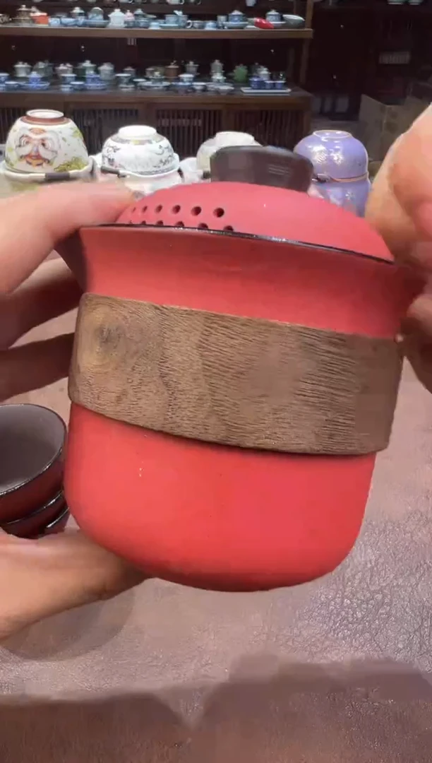 真的很便宜超好看会开片的旅行茶具