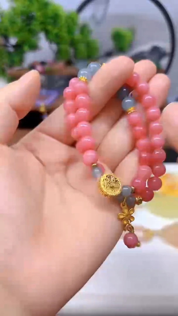 菱锰矿（红纹石）未镶嵌手链S660