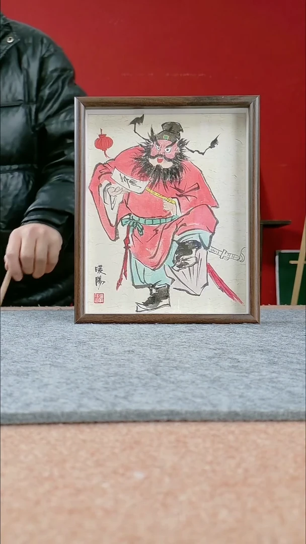 国画纯手写纯手绘-带框尺寸22*27