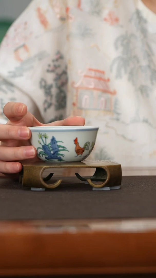 栗子严选茶器好物@@皇窑斗彩鸡缸杯