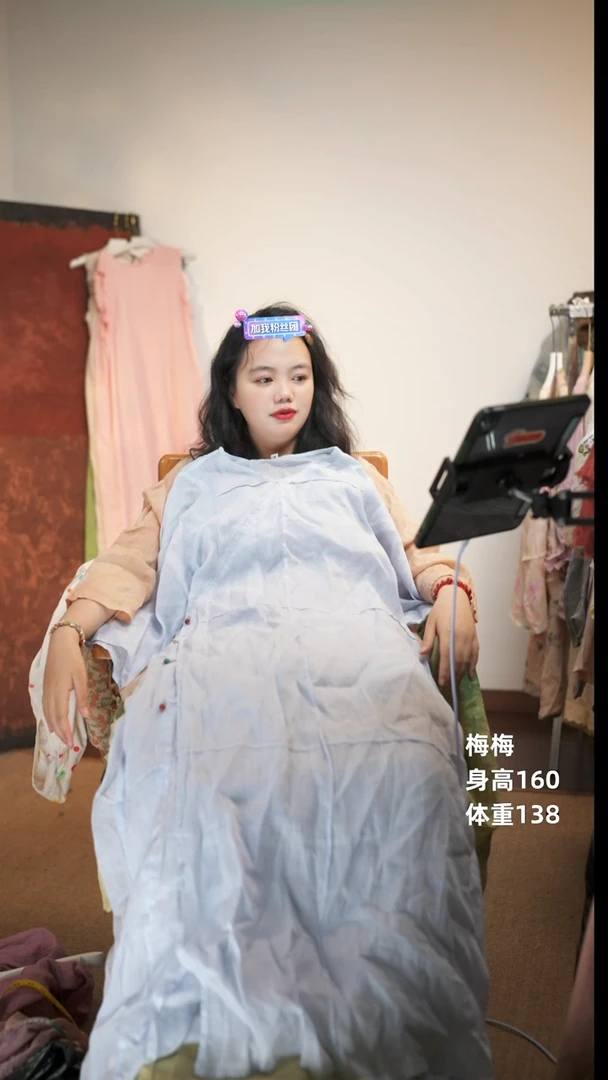 套头Q253蓝色简约连衣裙