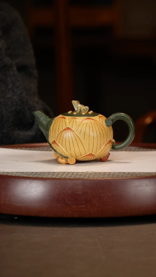 【闪购商品】紫砂茶壶青蛙莲子