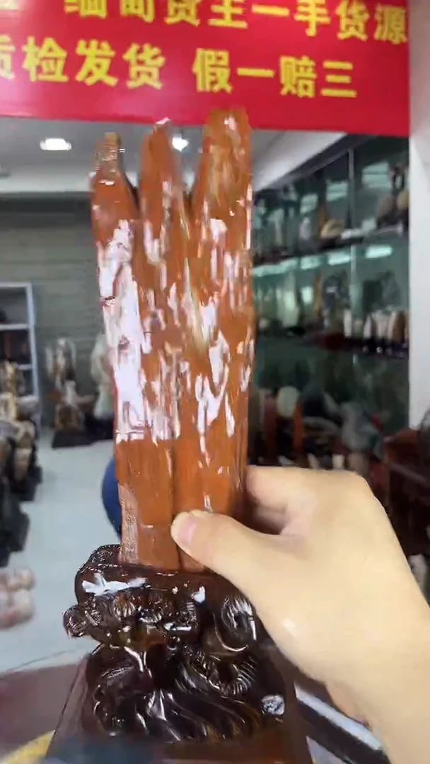 硅化玉珠宝奇石未镶嵌缅甸天然树化玉摆件