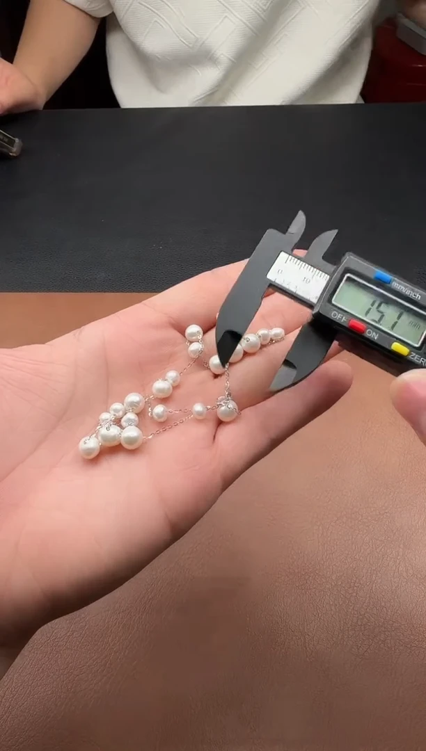 淡水珍珠银S925镶嵌颈饰天然无核淡水珍珠满天星项链多样性发其一