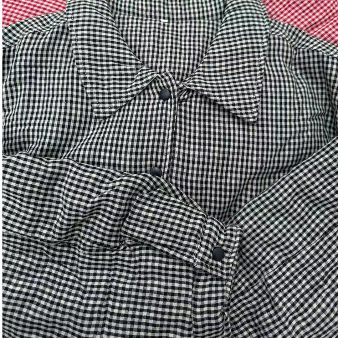 植森A棉格子套装///男款