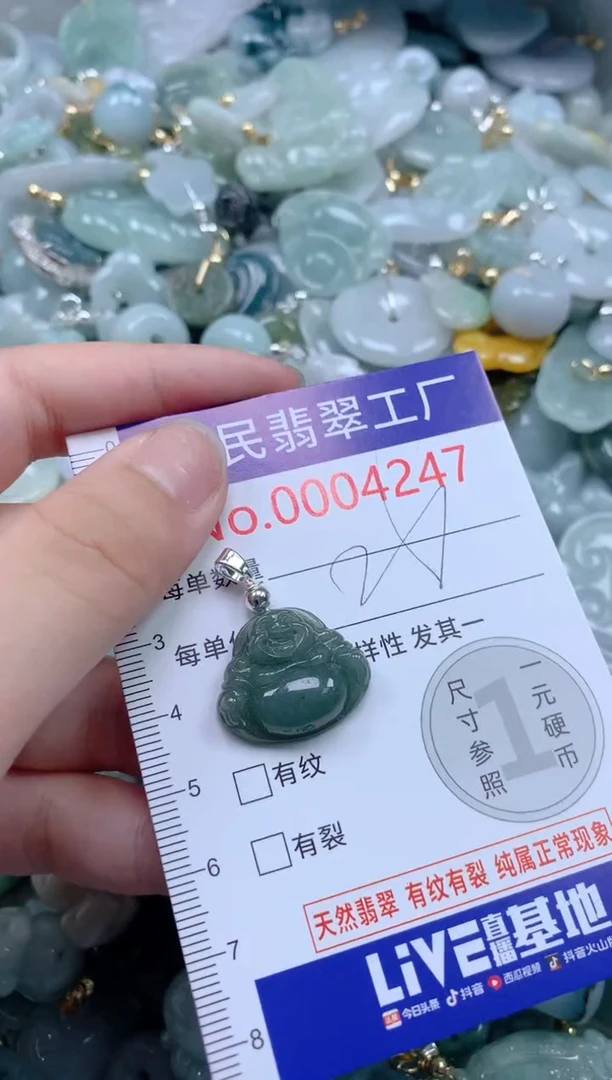 翡翠未镶嵌吊坠(不含链)4247