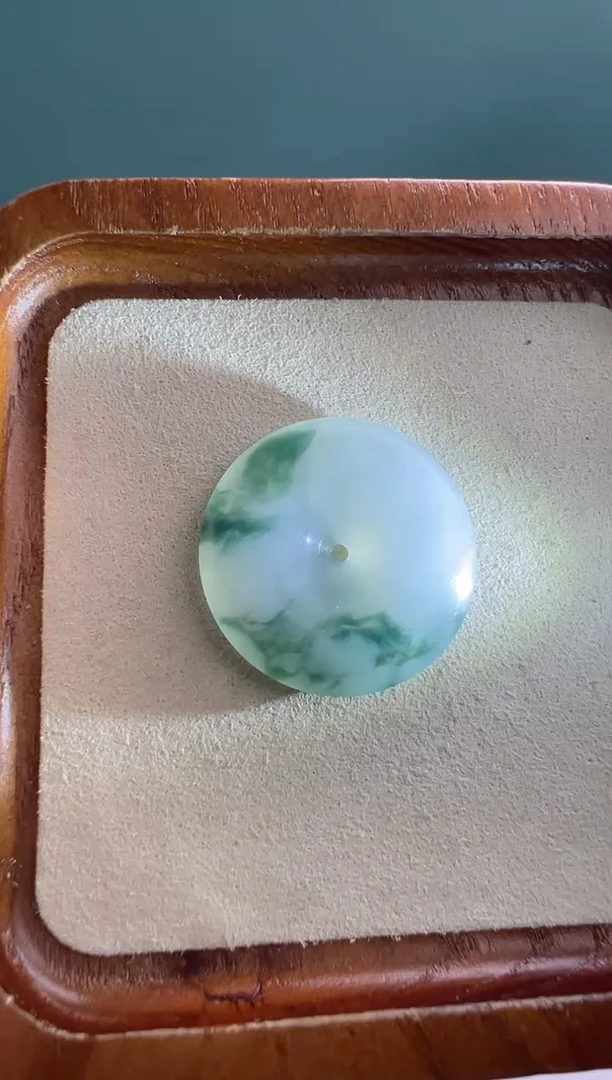 未镶嵌定制翡翠冰飘花平安扣