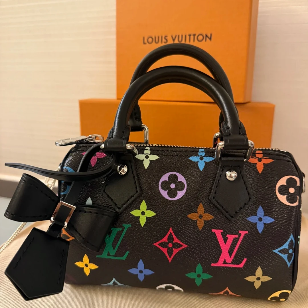 未使用 LouisVuitton/路易威登 【念念活动】 Speedy Nano 黑三彩包