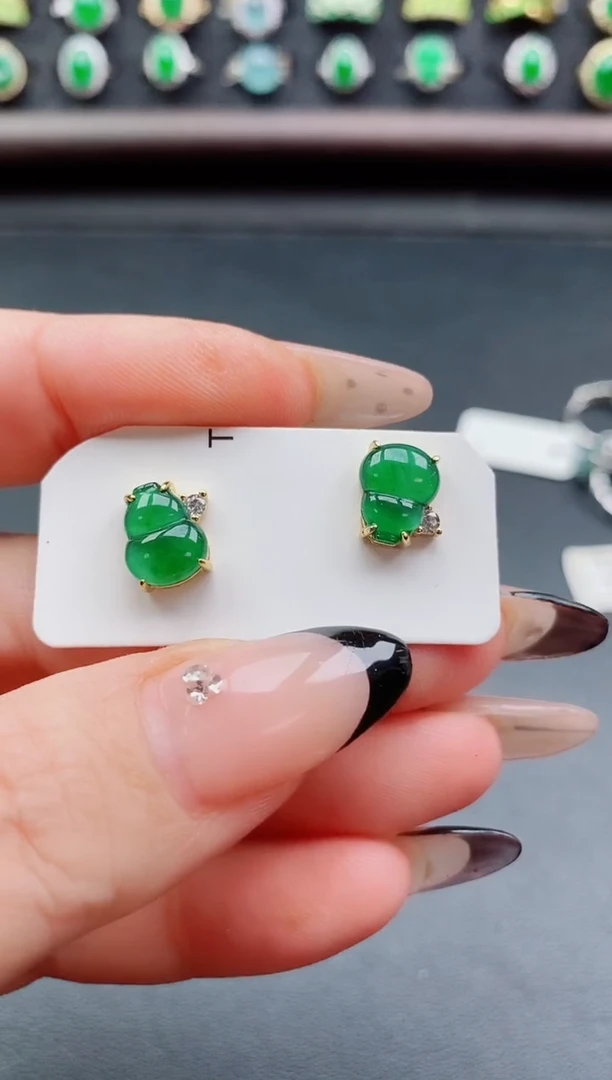 银S925镶嵌戒指翡翠1