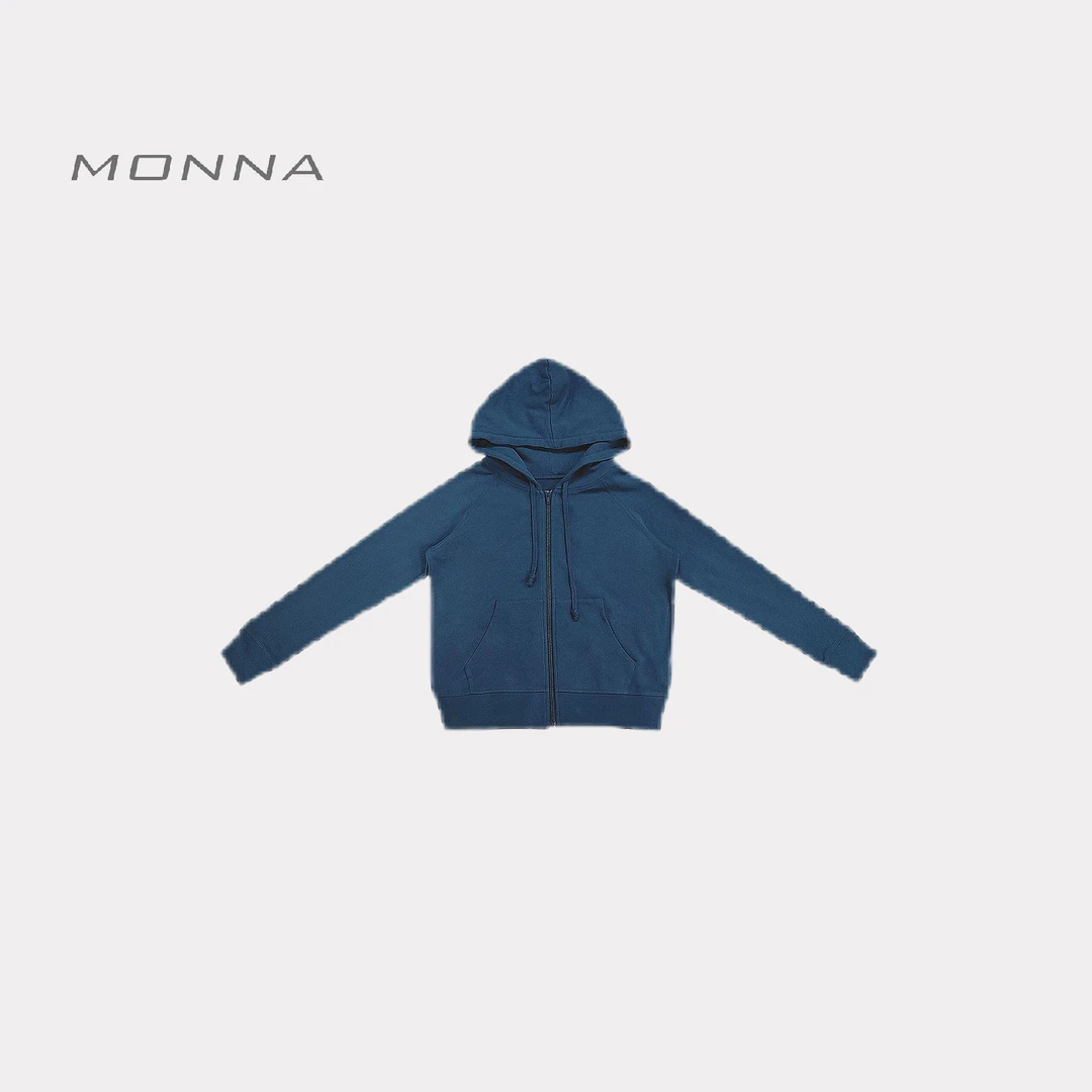 NANNAN  四季内穿外搭轻薄帽衫拉链卫衣 YLM00485