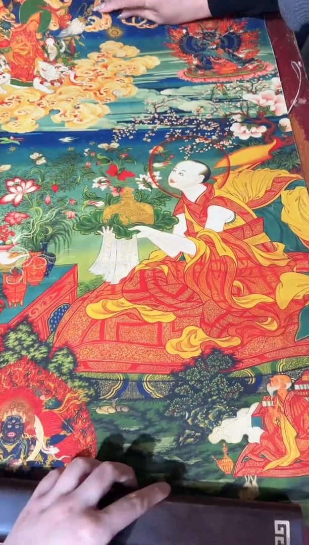 卷轴画龙妹的唐卡tk16