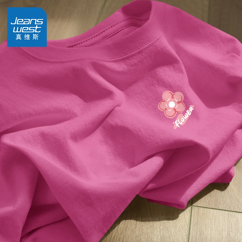 真维斯童装儿童短袖女童2025新款爆款纯棉T恤小女孩网红炸街夏装