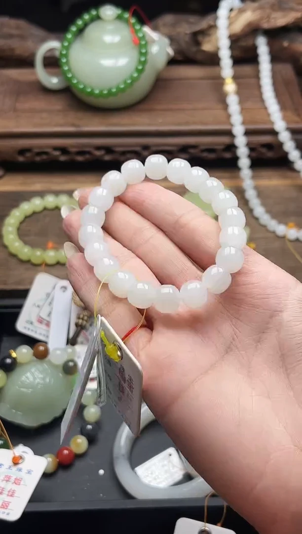 未镶嵌手串和田玉卡10新疆黑山 老型 9015773