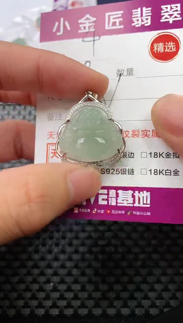翡翠银S925镶嵌颈饰·