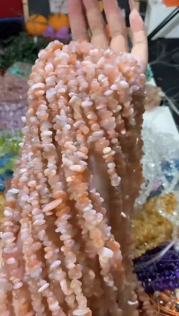 水晶珠宝半成品未镶嵌橙月光