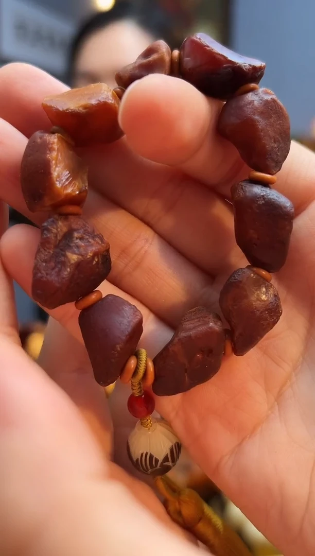 手串琥珀未镶嵌手捻