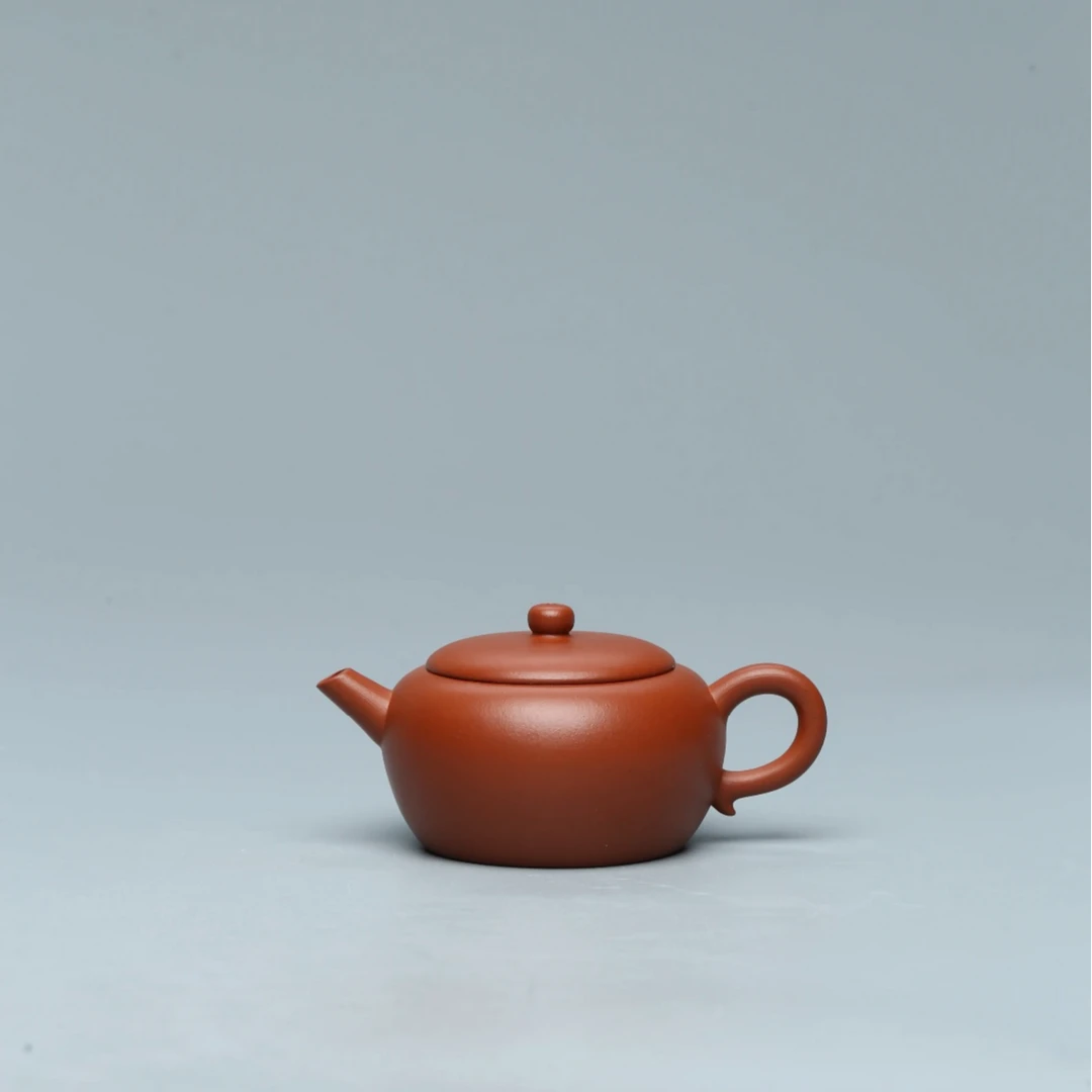 罄宜堂-桑丽【玉珍圆珠】朱泥120cc红泥小容量水平壶文旦壶紫砂壶