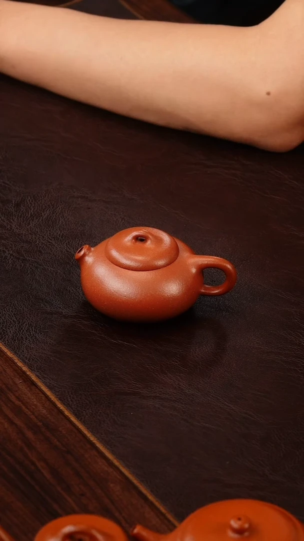 茶壶紫砂红降坡憨瓢100cc
