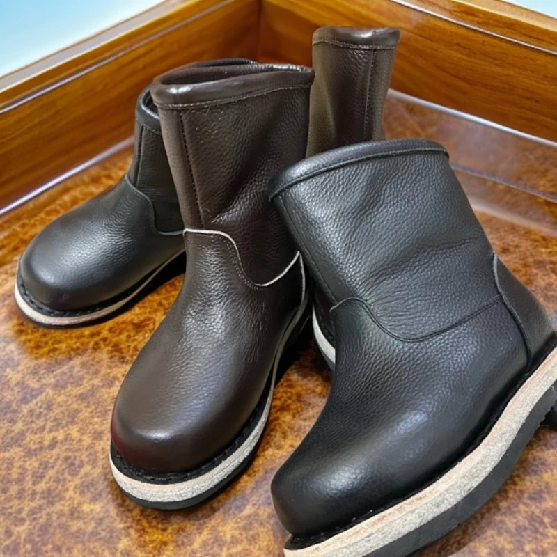 阿尔巴特冬季时尚童款防滑真皮保暖雪地靴【ST23-92】