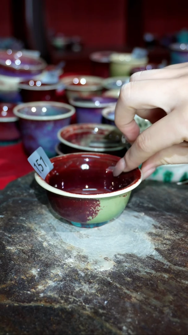 摆件精品窑变钧瓷茶器