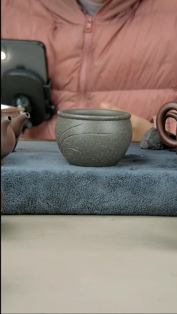 茶壶紫砂200蟹壳清杯子