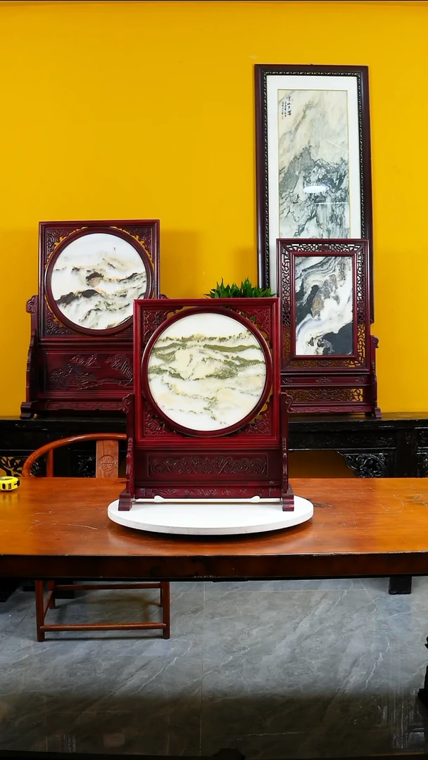 石材云石摆件家居摆件直播间