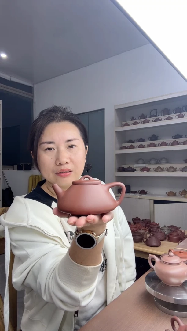茶壶清水泥子冶石瓢190cc（原矿红清水）