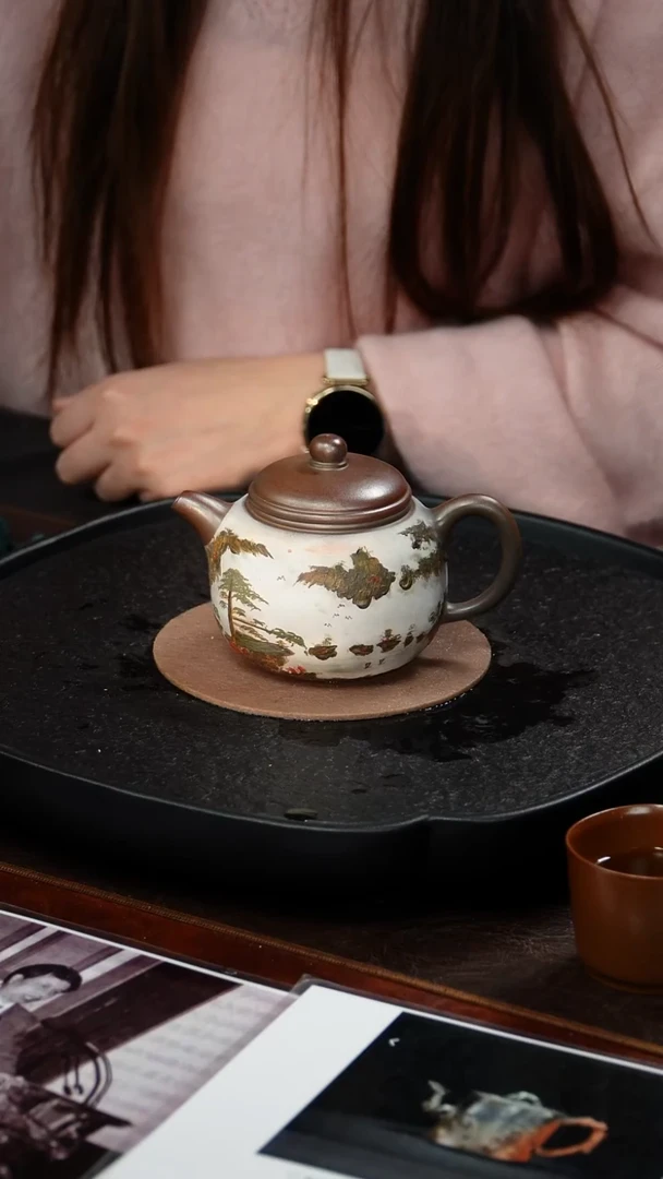 茶壶紫砂潘春芳 匏尊59 紫泥柴烧 280毫升