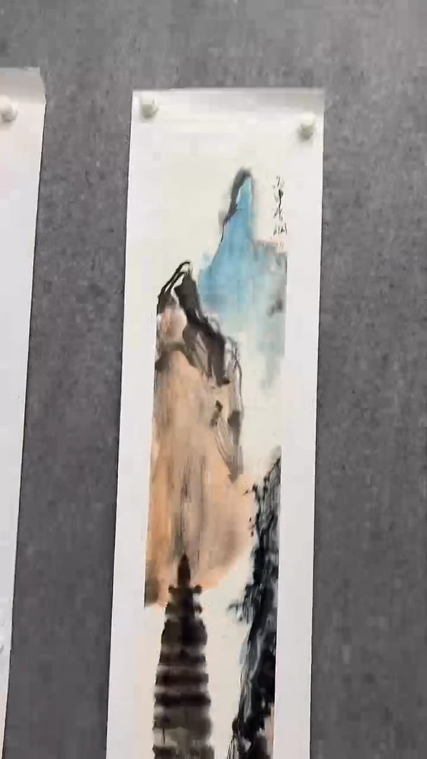 国画李纲-4平尺-山水国画-金
