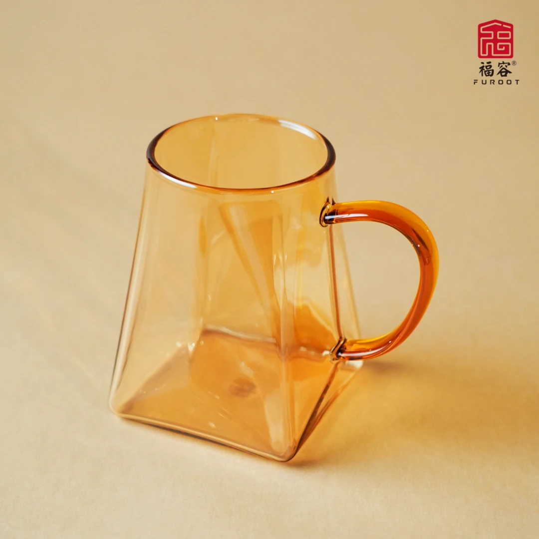 FUROOT/福容星钻杯香槟金300ml高档高硼硅耐热高温玻璃水杯