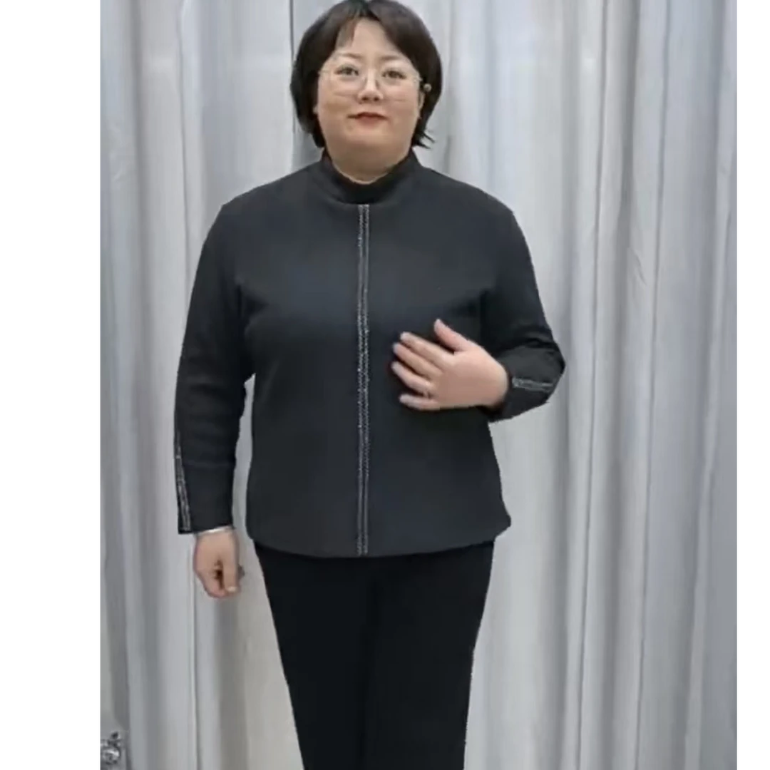 时尚一条钻加绒卫衣088