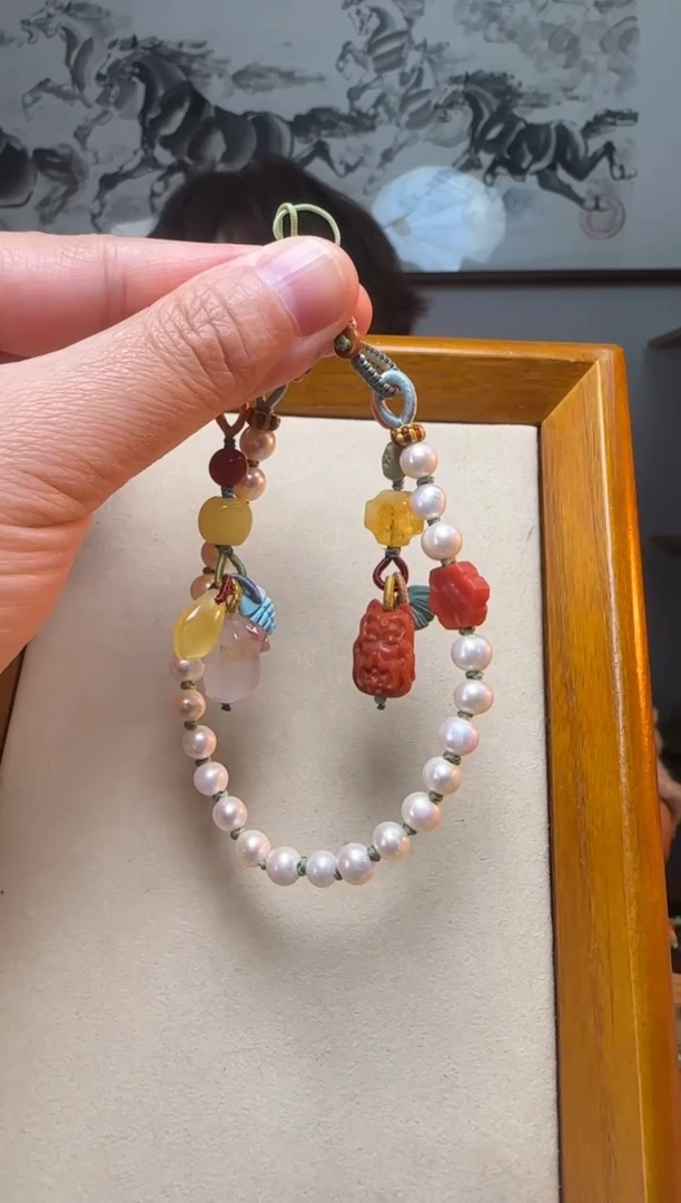 【闪购商品】淡水珍珠手机链未镶嵌时尚百搭A1543