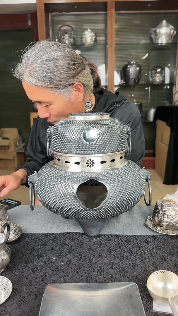 燕*足银999精工鬼面炉茶周边