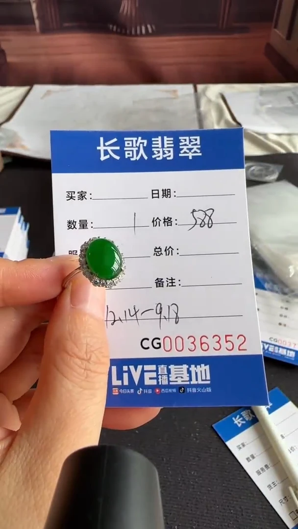 翡翠银S925镶嵌颈饰00006352