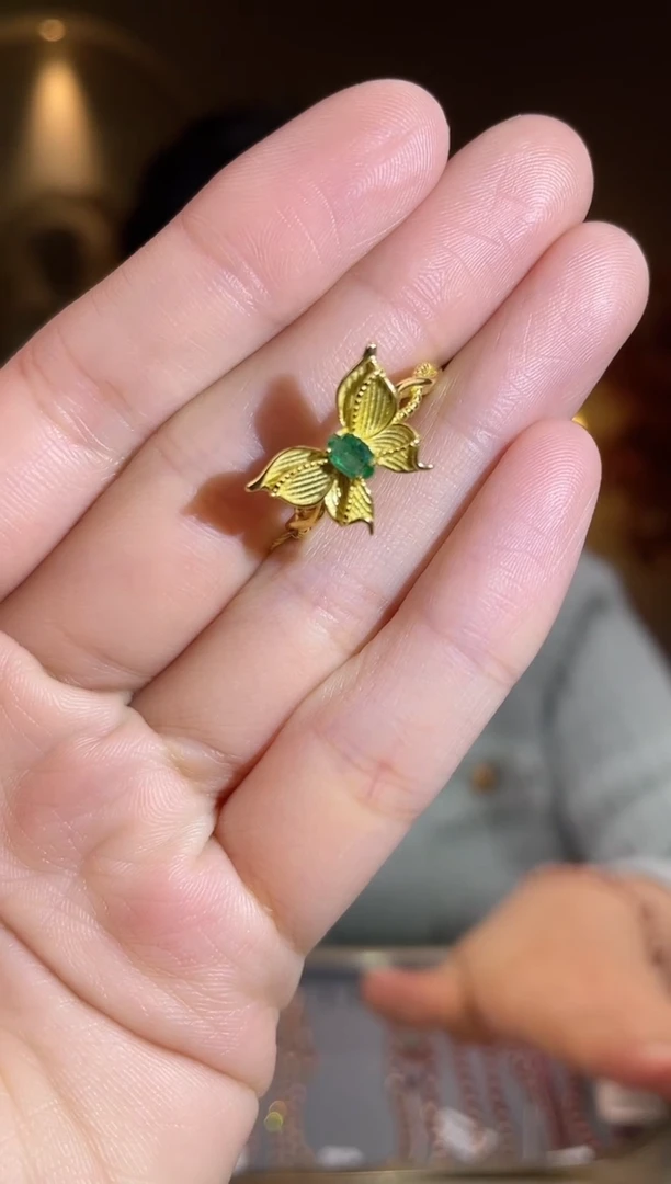 银S925镶嵌手饰祖母绿手饰