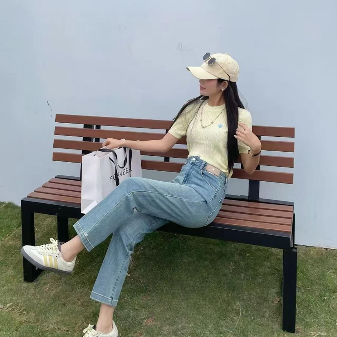 35321#蓝【木兮兮专属】2025年春季新款气质显瘦修身百搭牛仔裤女