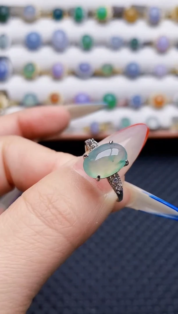 银S925镶嵌戒指翡翠1792