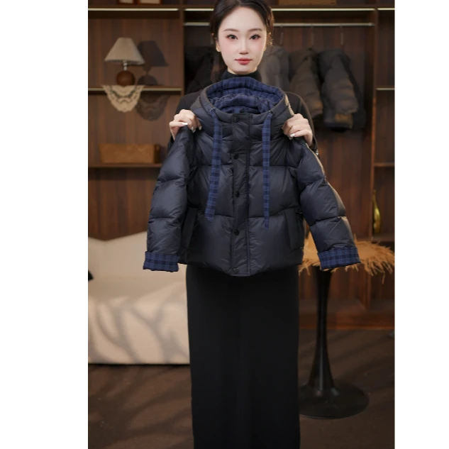 【双倍充绒】儿童冬季新款加厚设计款男女童高级连帽白鸭绒羽绒服3