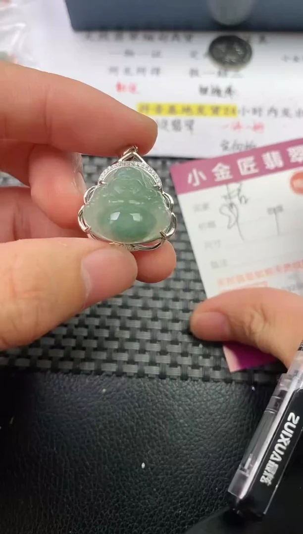 翡翠银S925镶嵌颈饰·