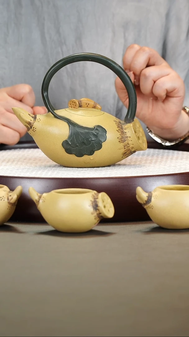 茶壶紫砂王志刚/段泥/莲藕套组/240CC