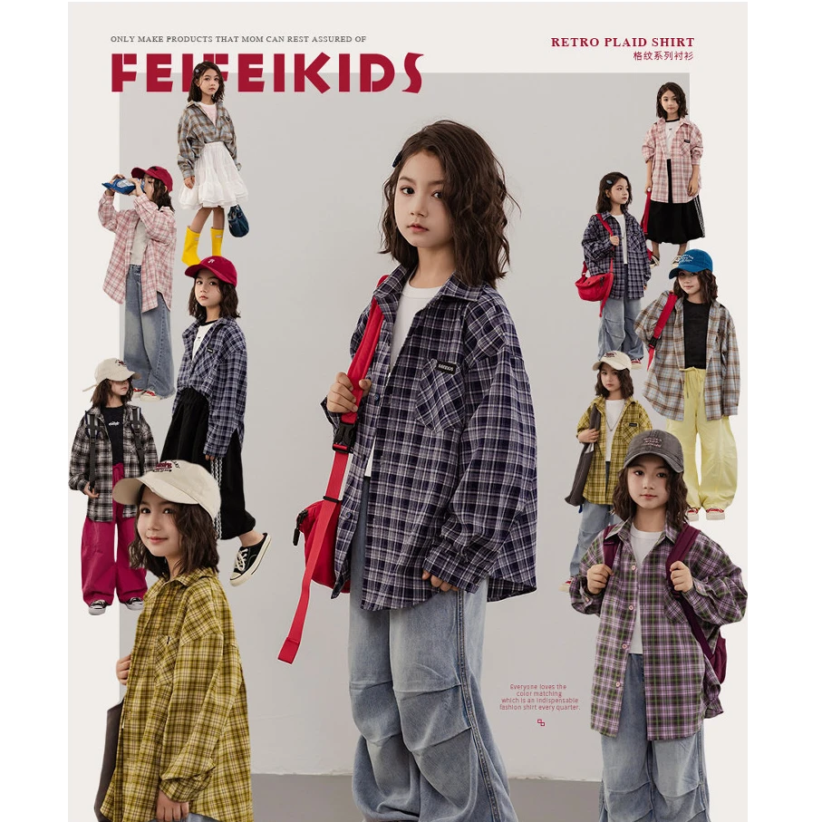 女童衬衫2025夏季新款中大童洋气薄款防晒衬衫E52G3005