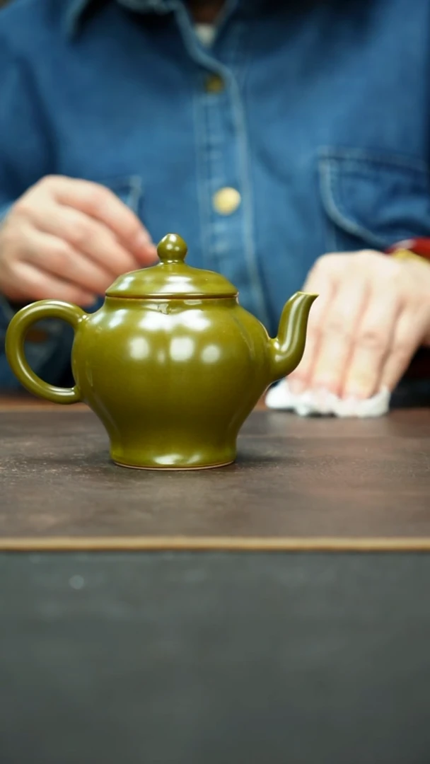 杯微瑕景德镇茶叶末景秀宫灯壶