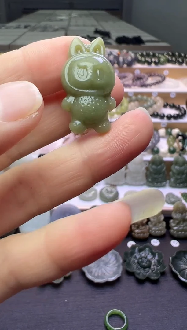 颈饰未镶嵌和田玉54号链接会绑好绳子配和田玉顶珠