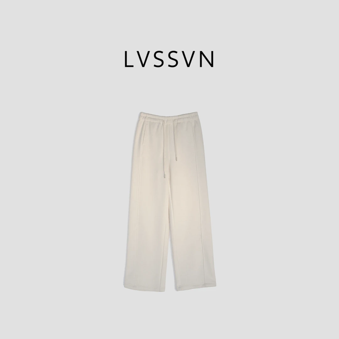 LVSSVN/露裳2025SS桑蚕丝羊绒加绒女士休闲裤K-30874