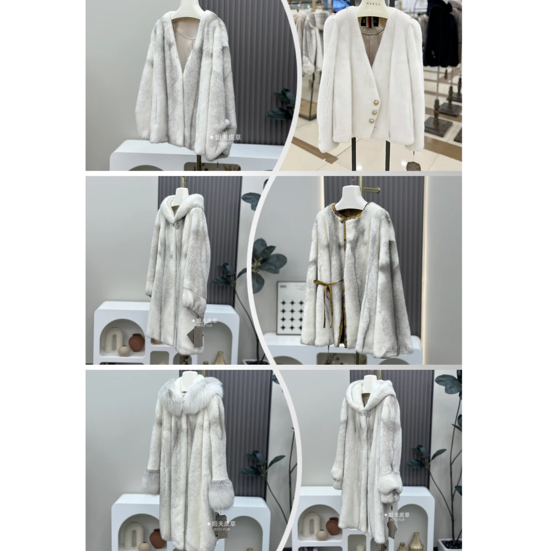 【一图一物】十字貂原色进口貂皮外套