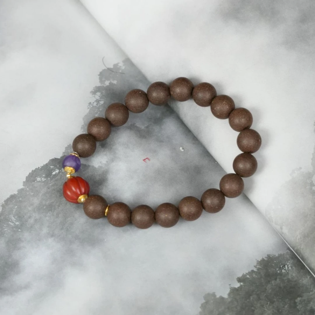 【梅姐专属】18K金南红水晶灵嗅香0.8设计款单圈QNC275